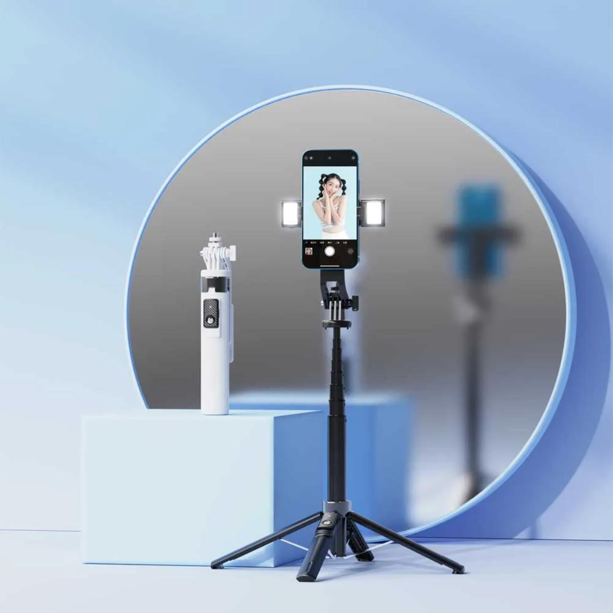Porodo Dual Lighting Selfie Stick Remote Shutter