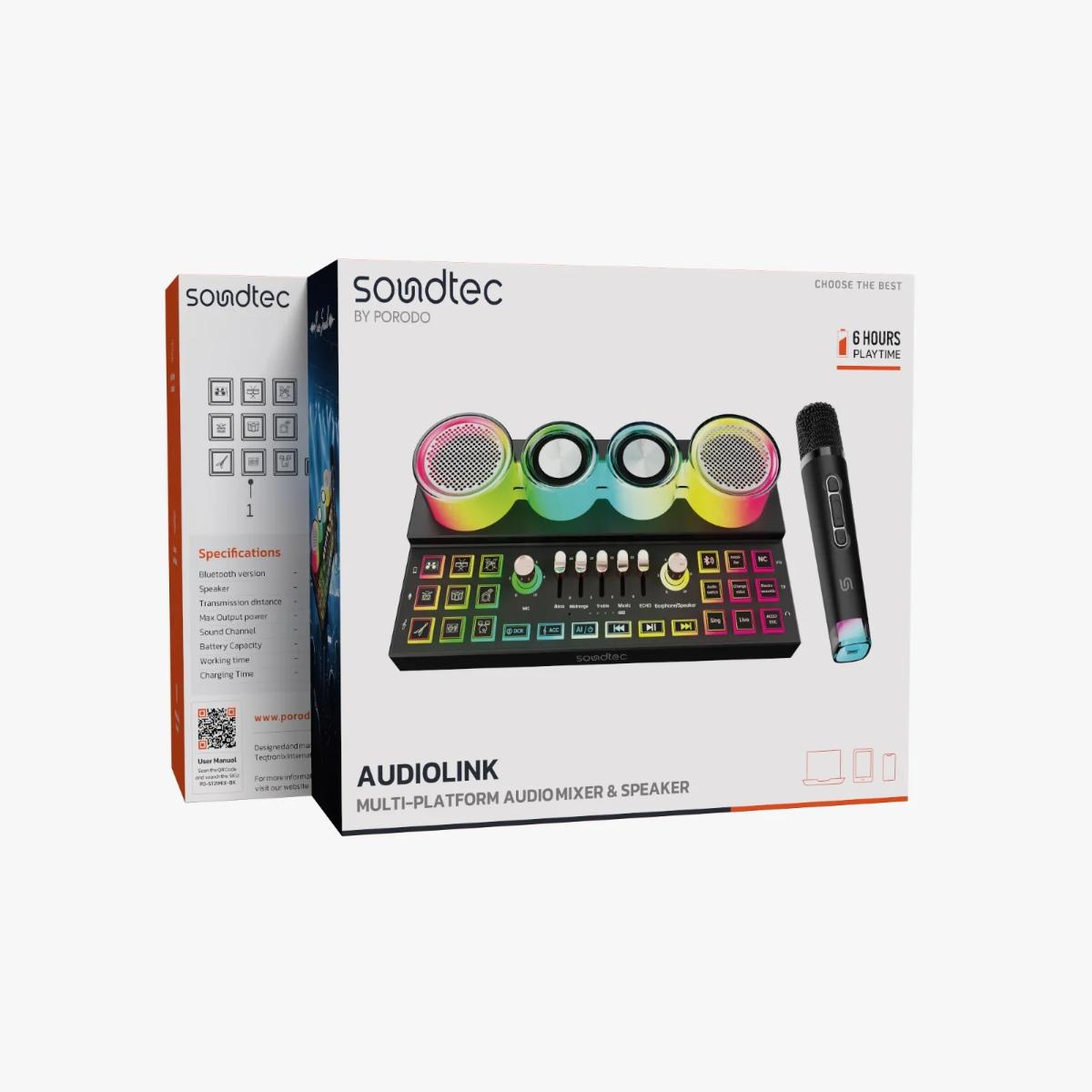 Porodo Audiolink Multi-Platform Audio Mixer & Speaker