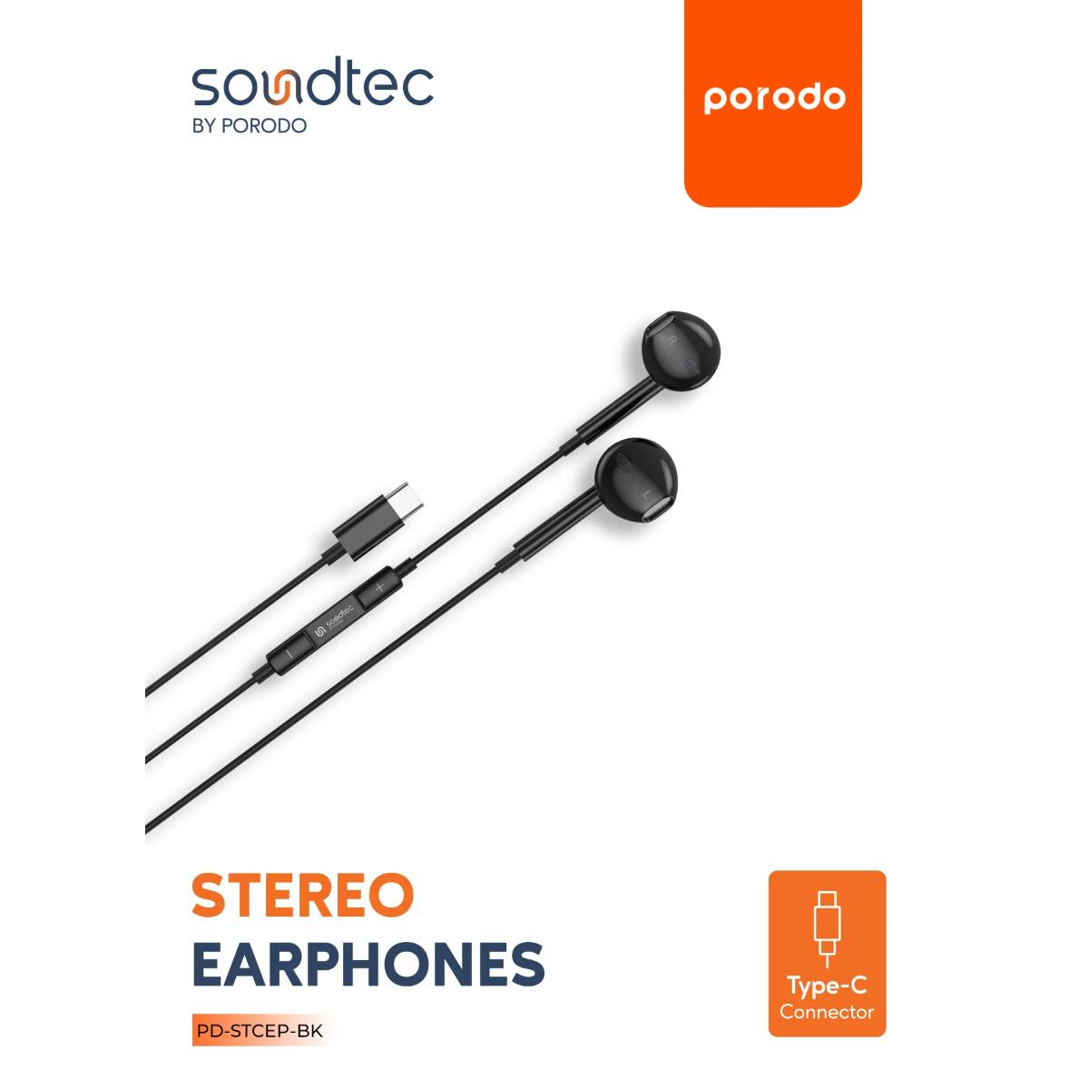 Porodo Soundtec Type-C Stereo Earphone