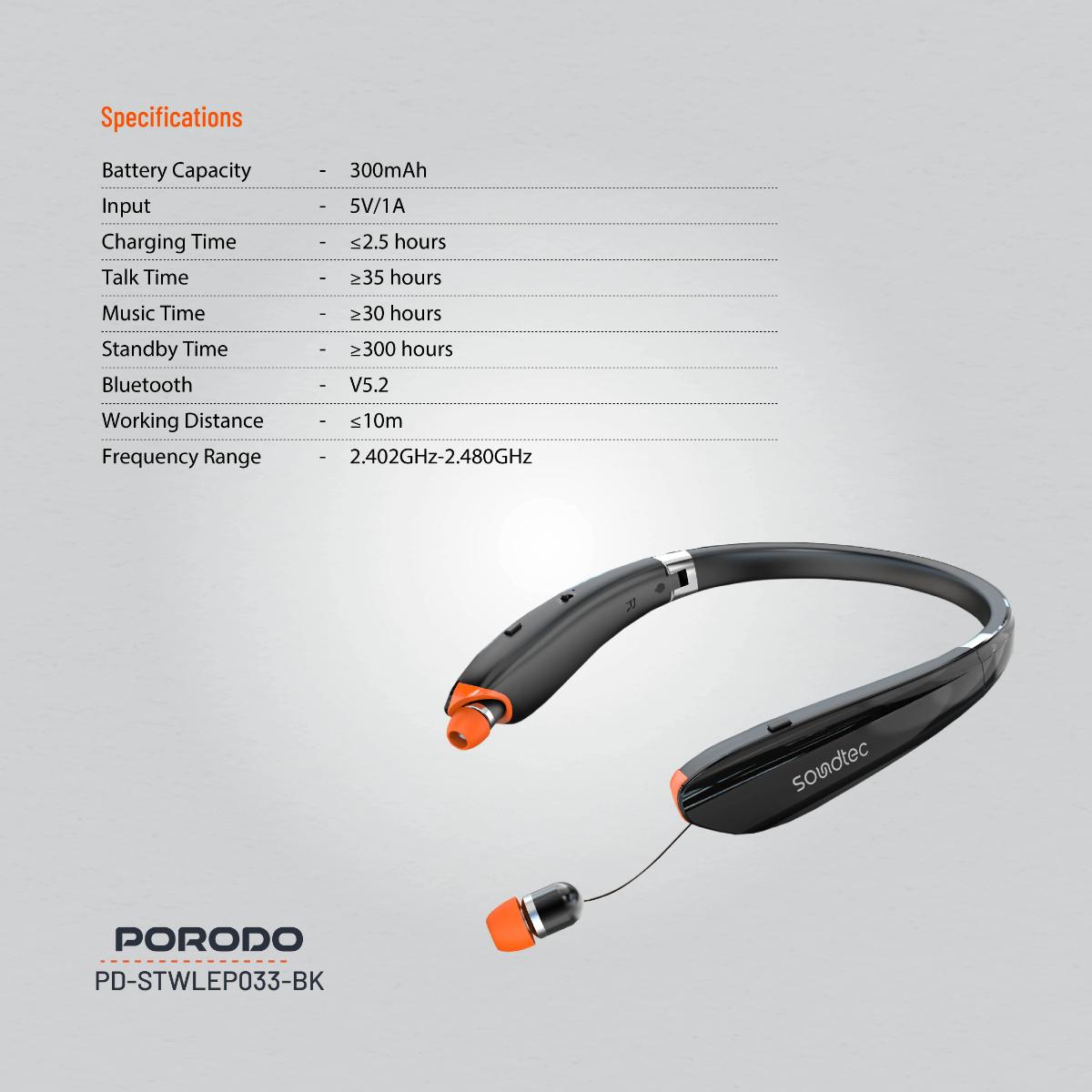 Porodo Soundtec Bluetooth Neck Band