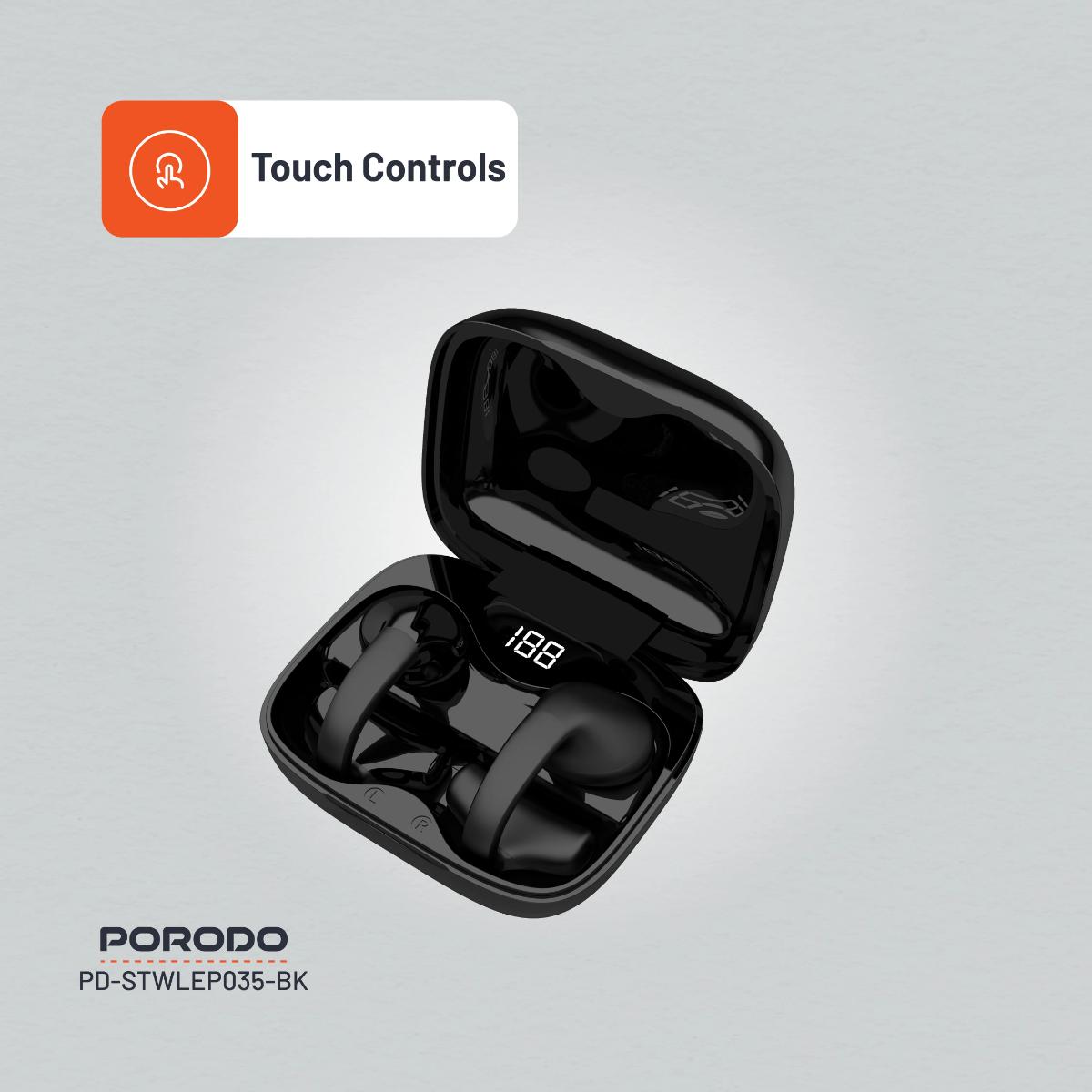 Porodo Soundtec Snap Clip-On Wireless Earbuds