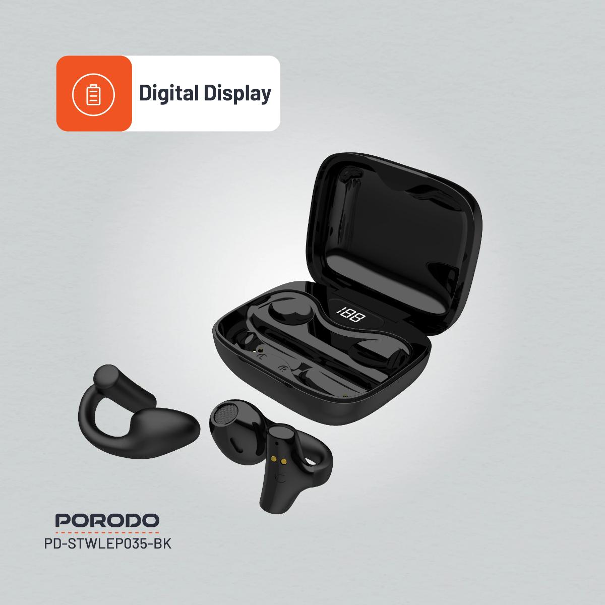 Porodo Soundtec Snap Clip-On Wireless Earbuds