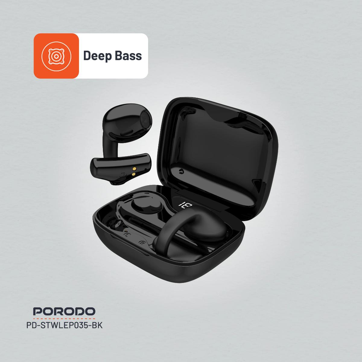 Porodo Soundtec Snap Clip-On Wireless Earbuds