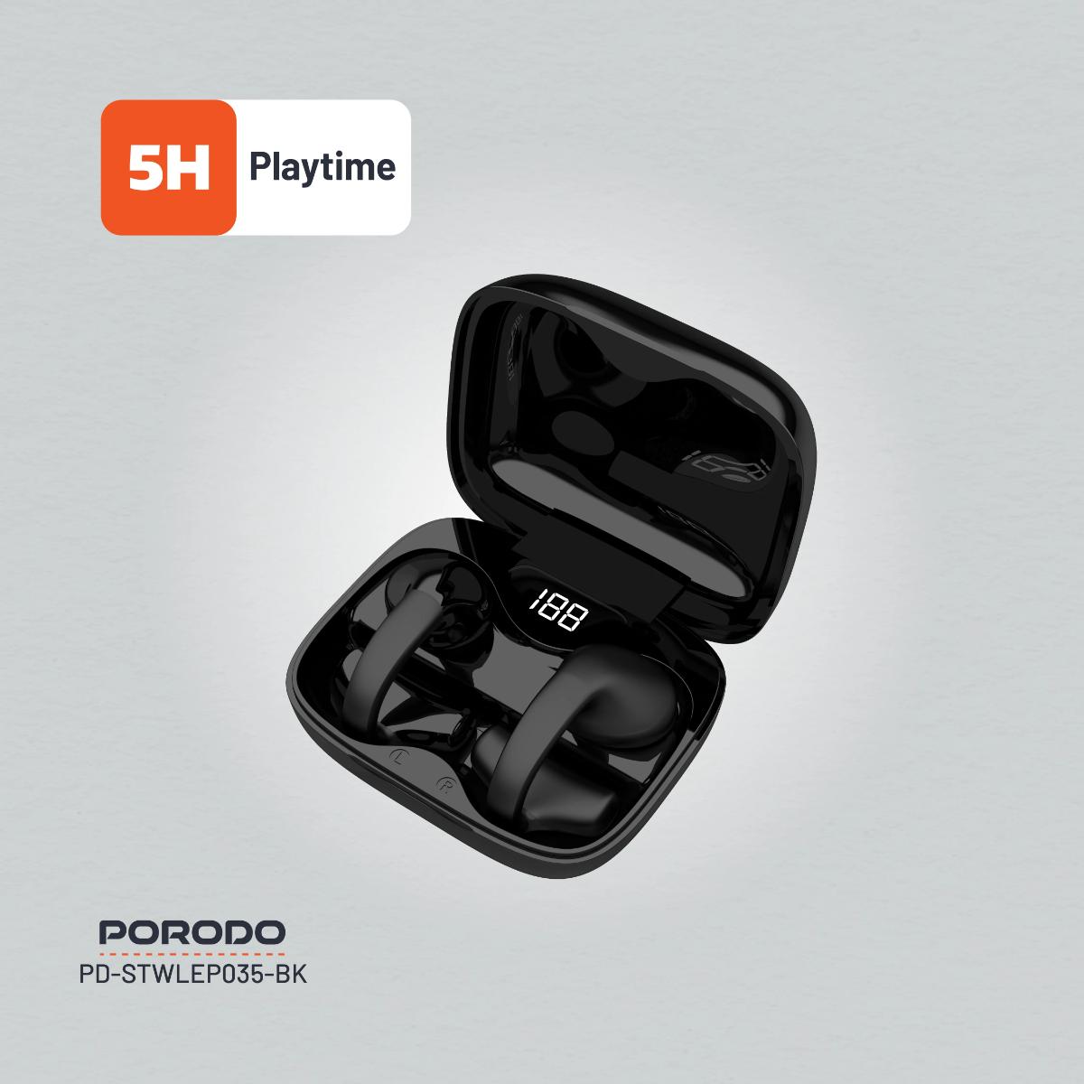 Porodo Soundtec Snap Clip-On Wireless Earbuds