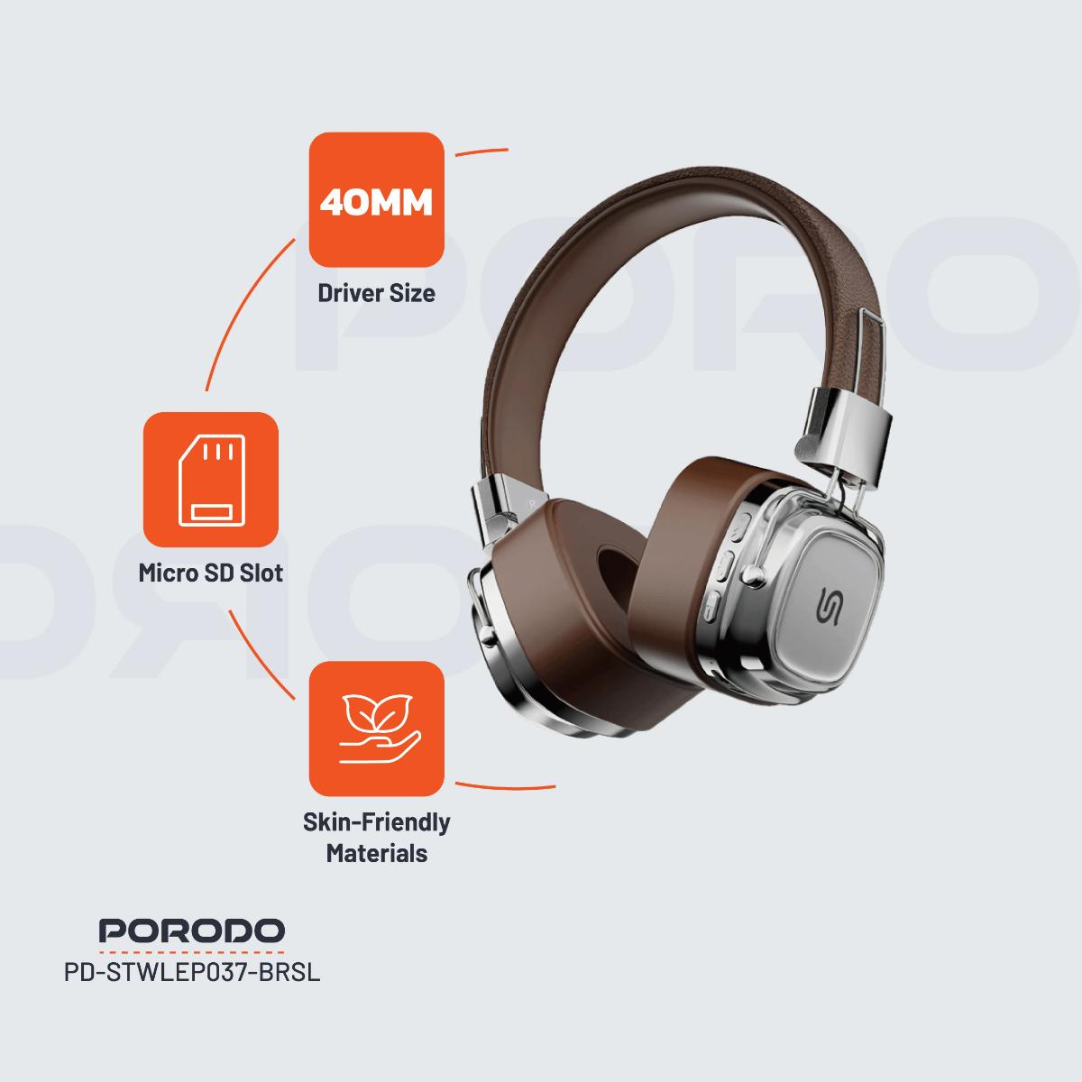 Porodo Vintage Wireless ENC Headphone