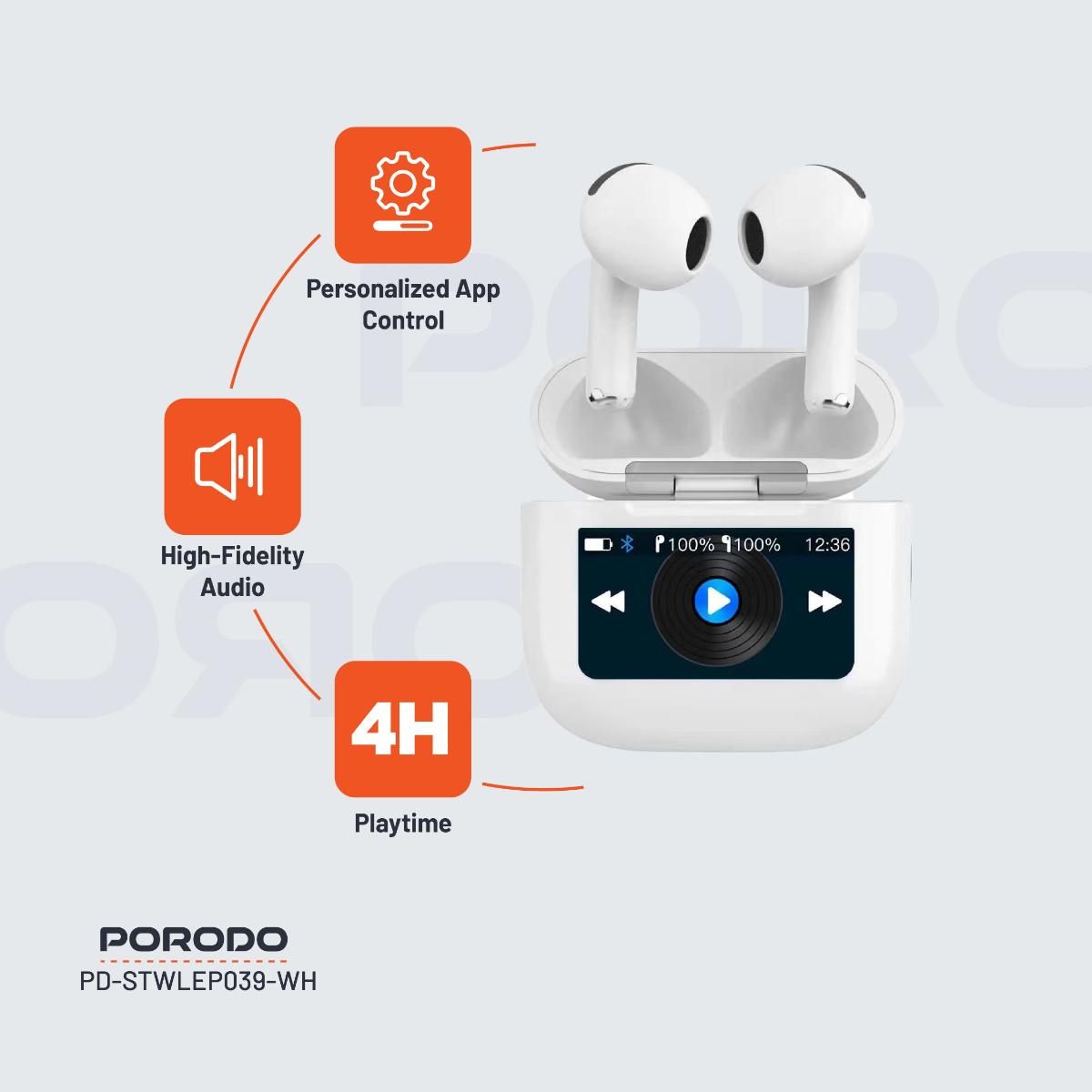 Porodo Soundtec Glimpse Touch Display TWS