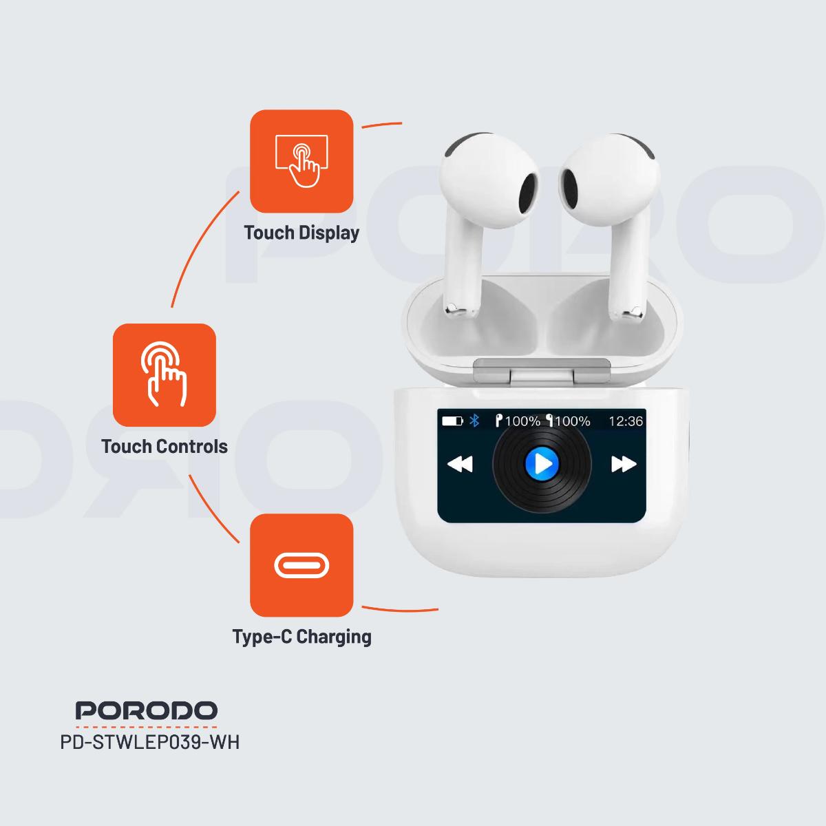 Porodo Soundtec Glimpse Touch Display TWS