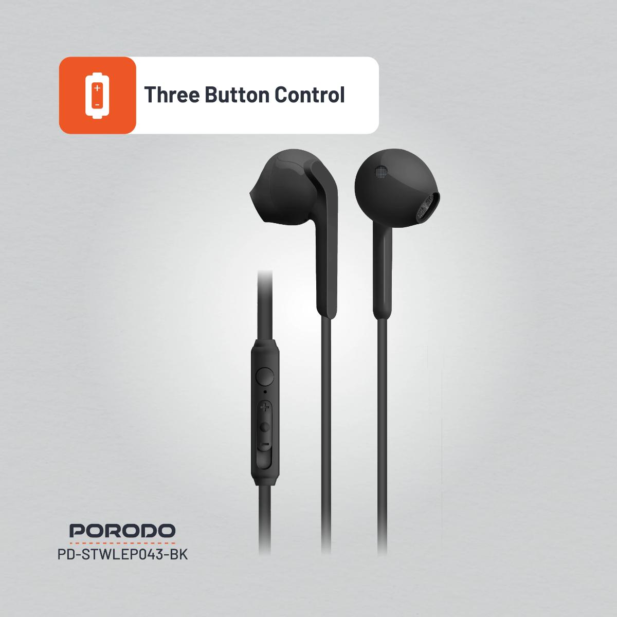 Porodo Soundtec Stereo Earphones