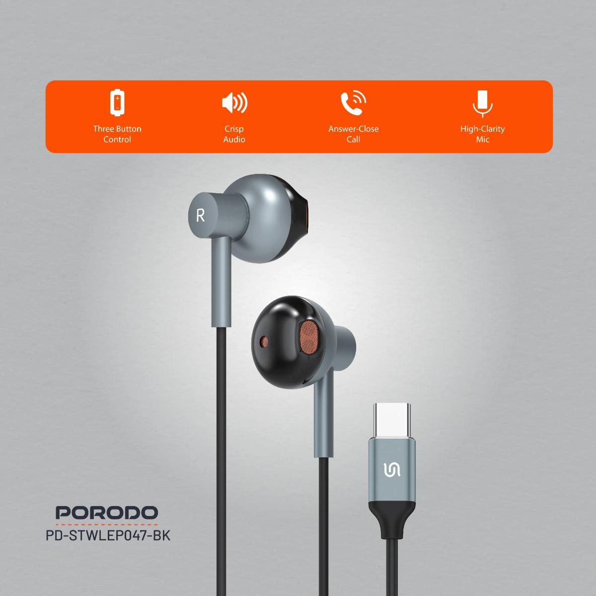 Porodo Soundtec Stereo Earphones