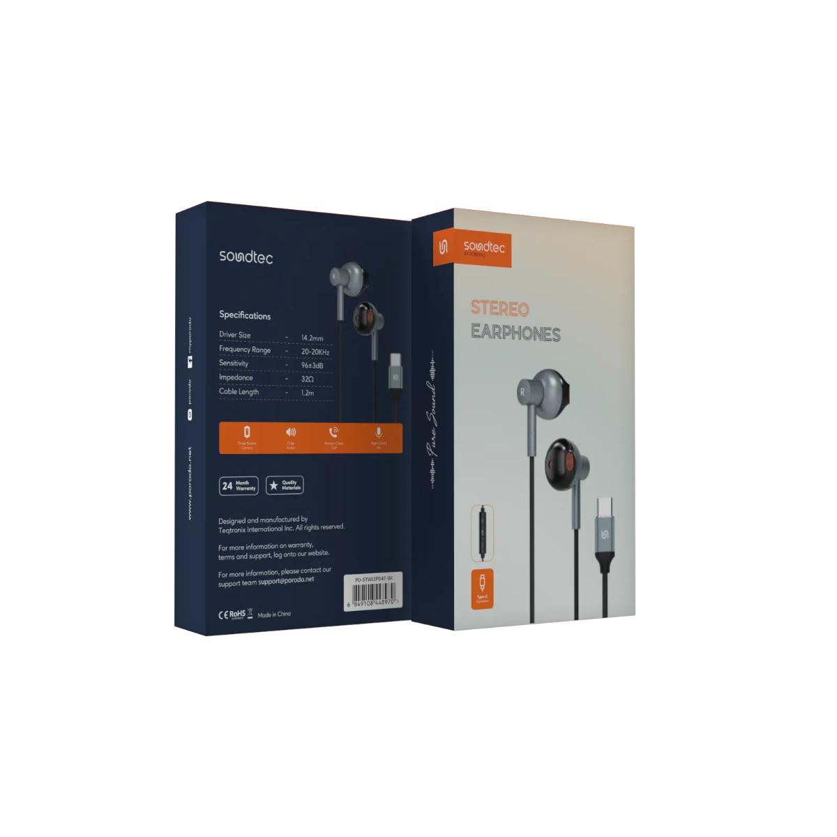 Porodo Soundtec Stereo Earphones