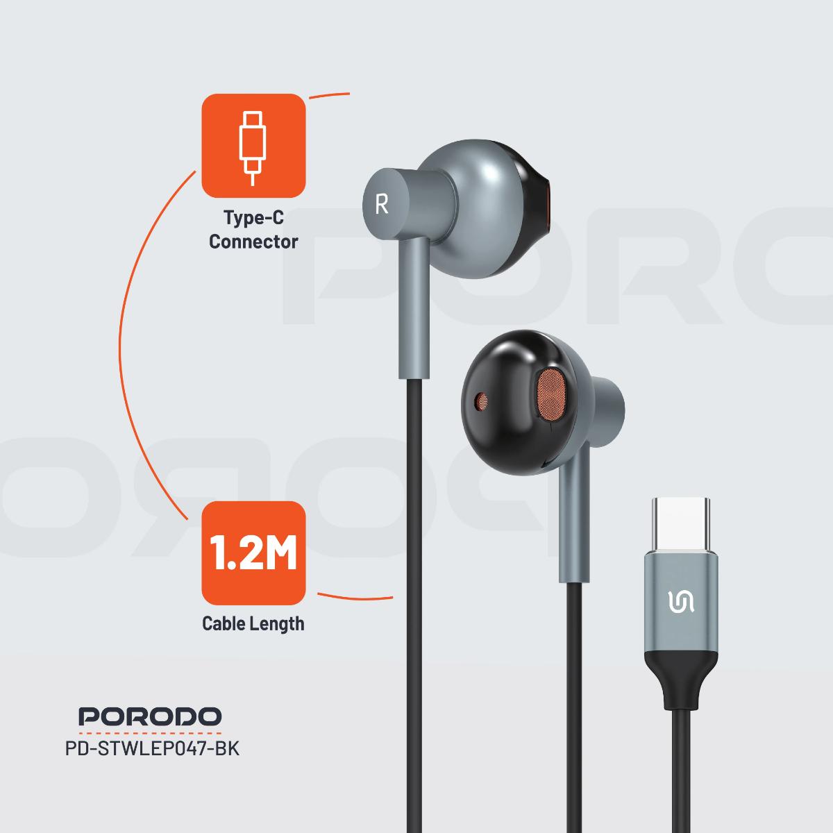 Porodo Soundtec Stereo Earphones