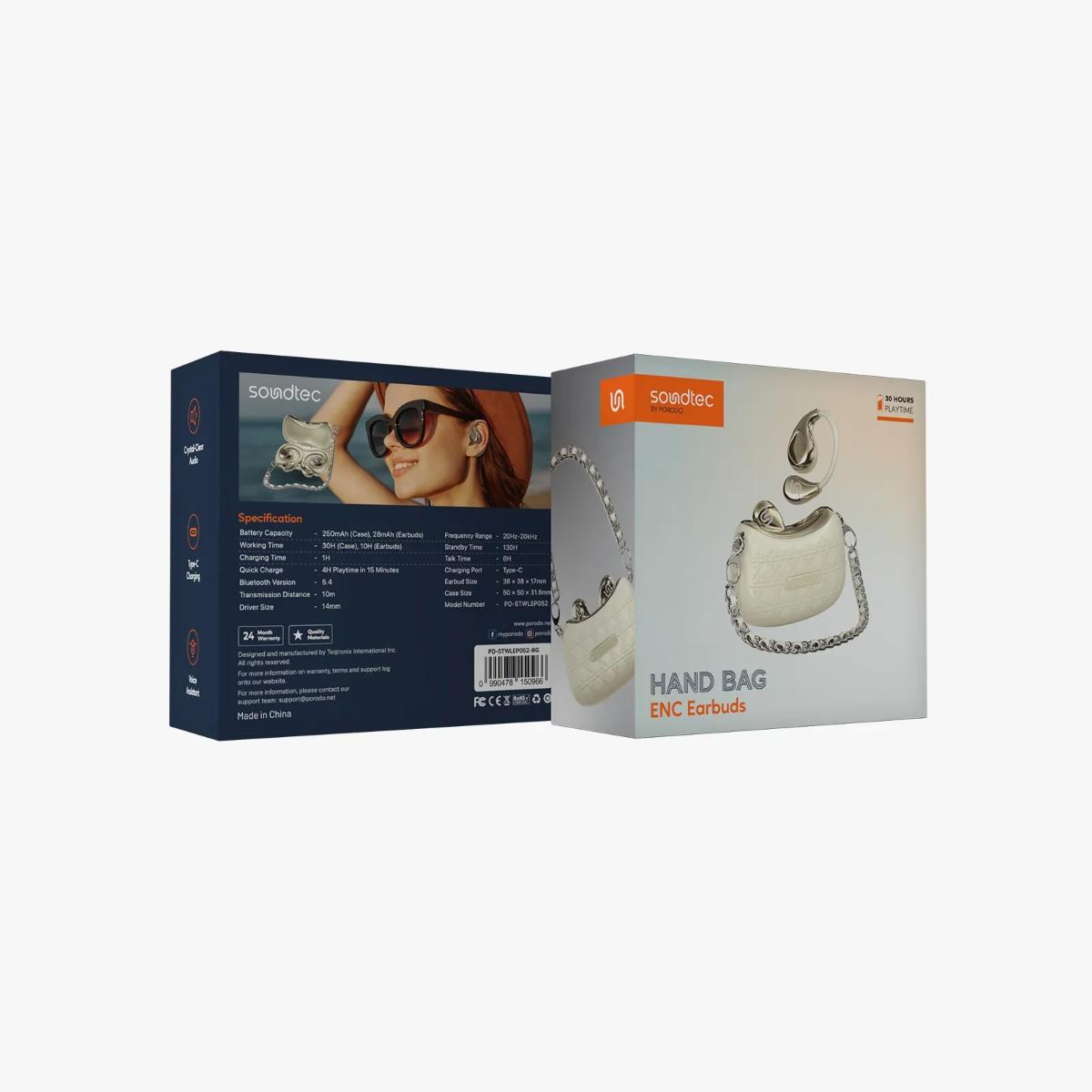 Porodo Soundtec Hand Bag ENC Earbuds