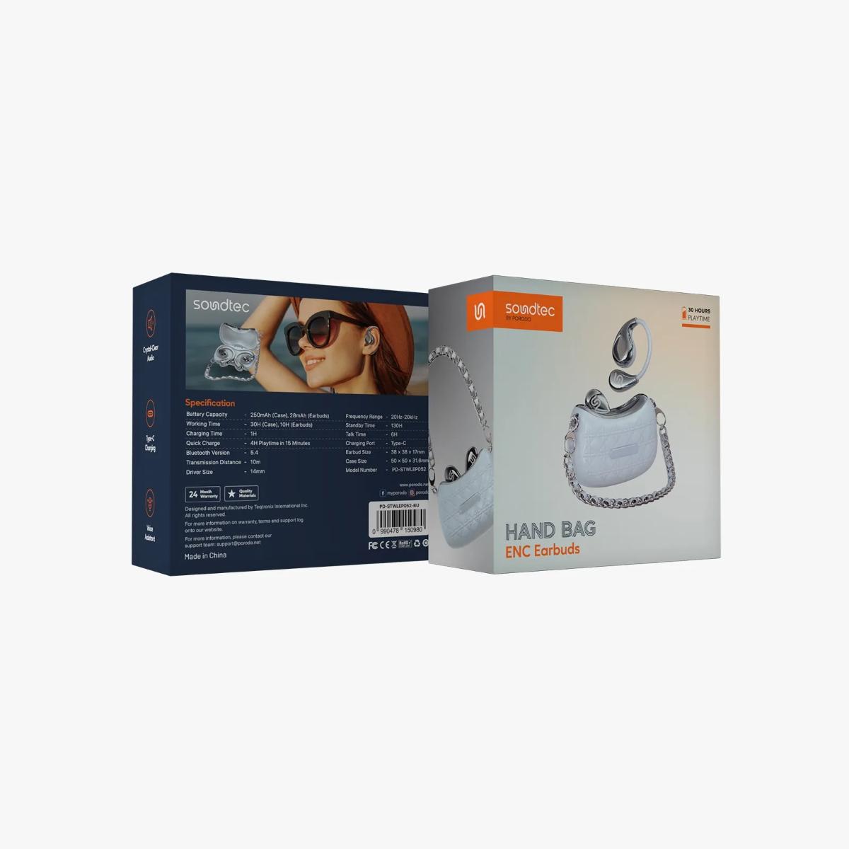 Porodo Soundtec Hand Bag ENC Earbuds