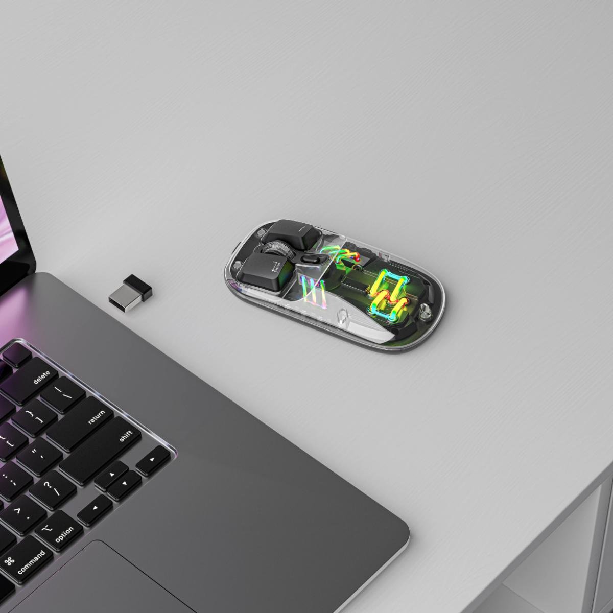 Porodo Dual-Mode Transparent Wireless Mouse