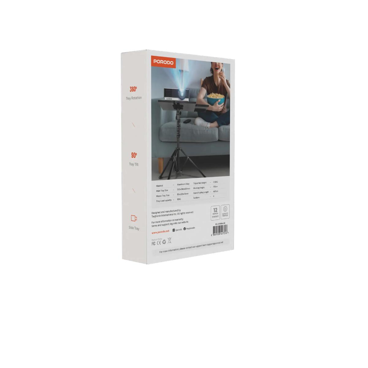 Porodo Multi-Function Stand Projector & Laptop