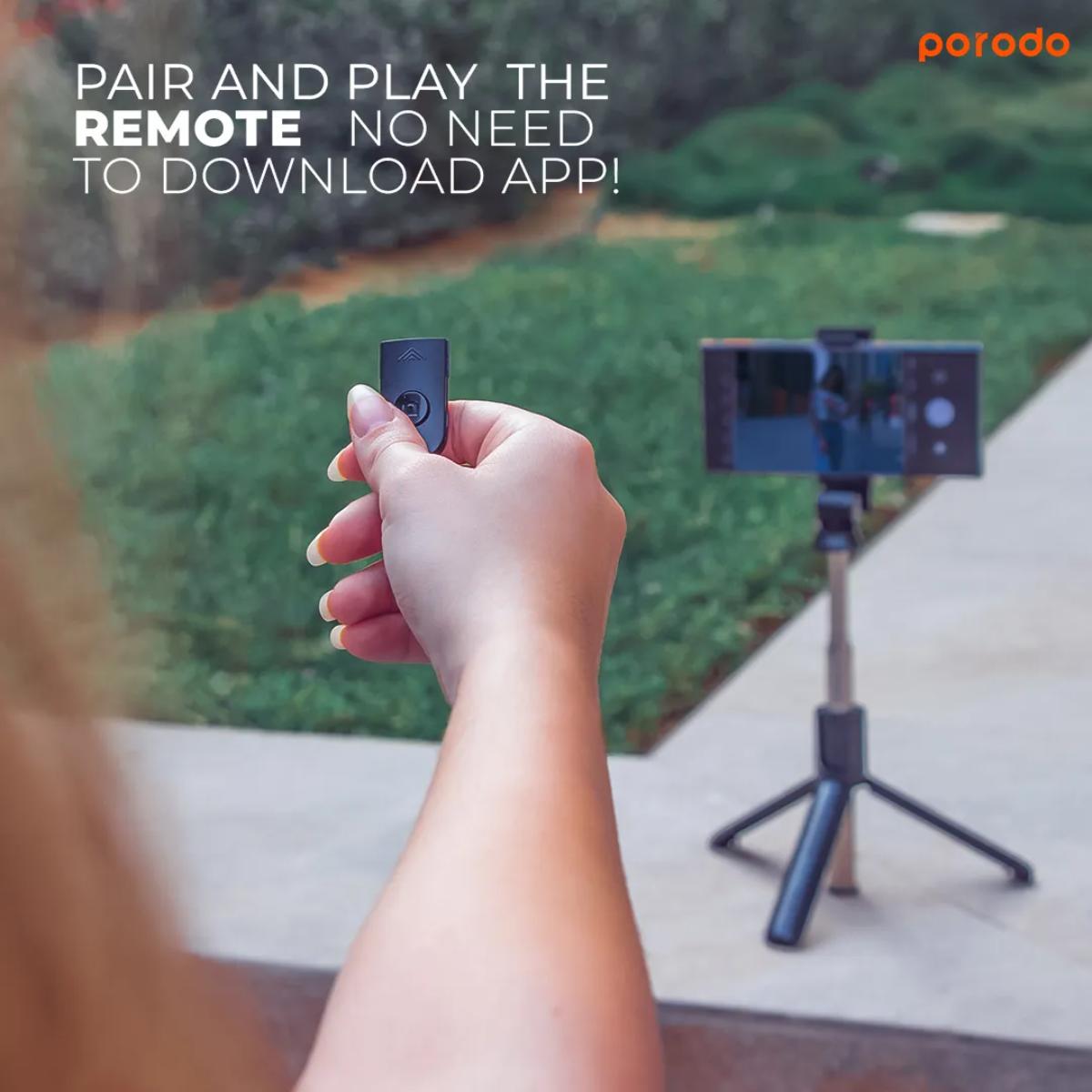 Porodo Bluetooth Selfie-Stick With Tripod
