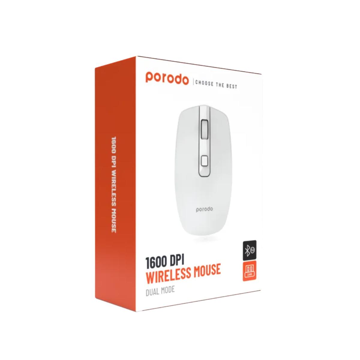 Porodo 1600 DPI Wireless Mouse Dual Mode