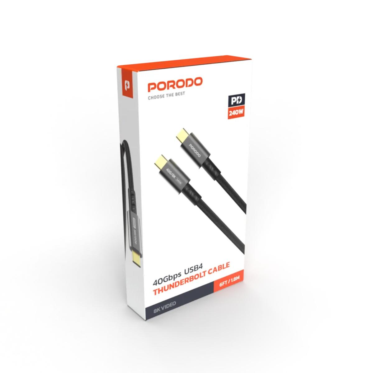 Porodo 40Gbps USB4 Thunderbolt Cable