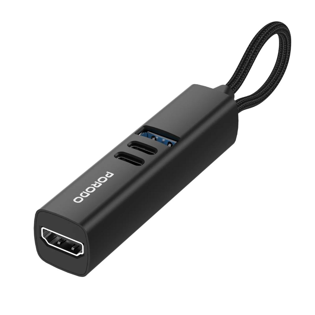 Porodo 7-in-1 Multi-Port USB-C Hub