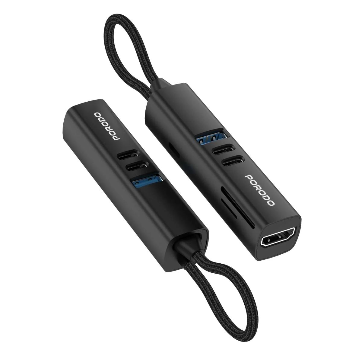 Porodo 7-in-1 Multi-Port USB-C Hub