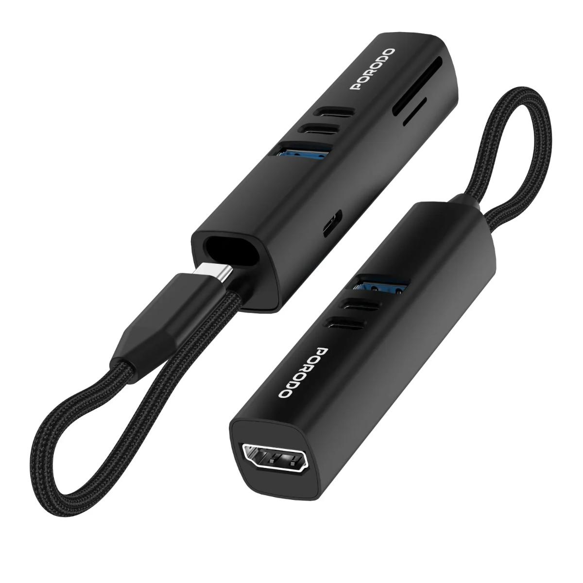 Porodo 7-in-1 Multi-Port USB-C Hub