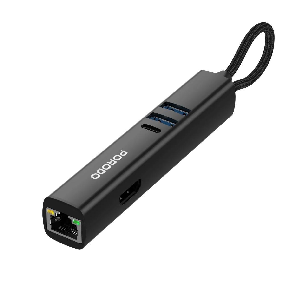 Porodo 8-in-1 Multi-Port USB-C Hub