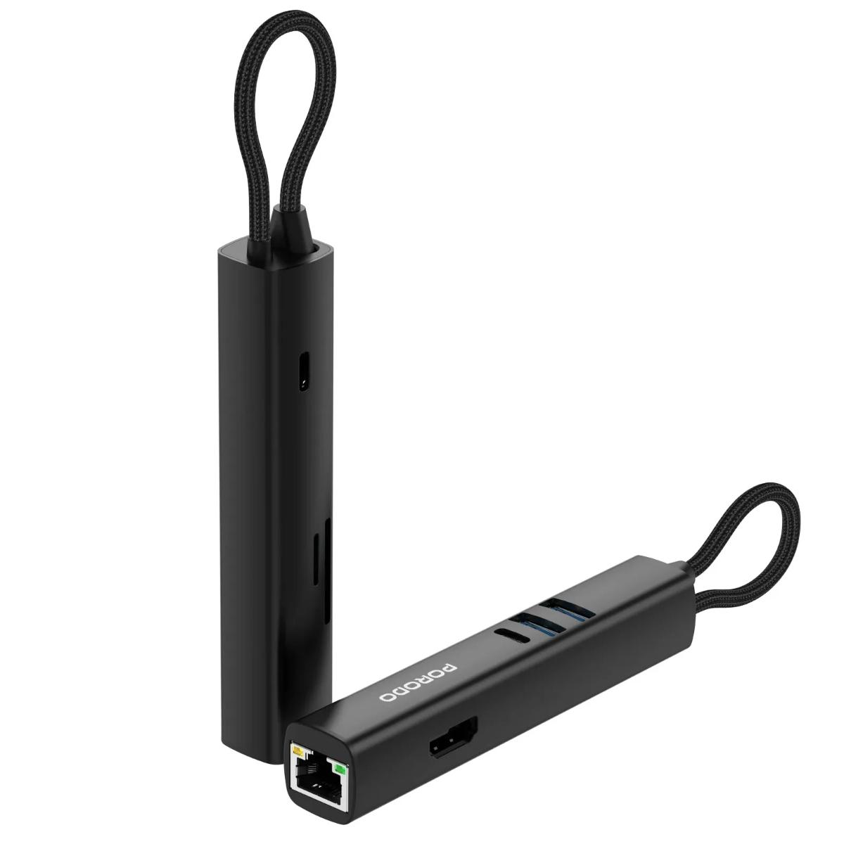 Porodo 8-in-1 Multi-Port USB-C Hub