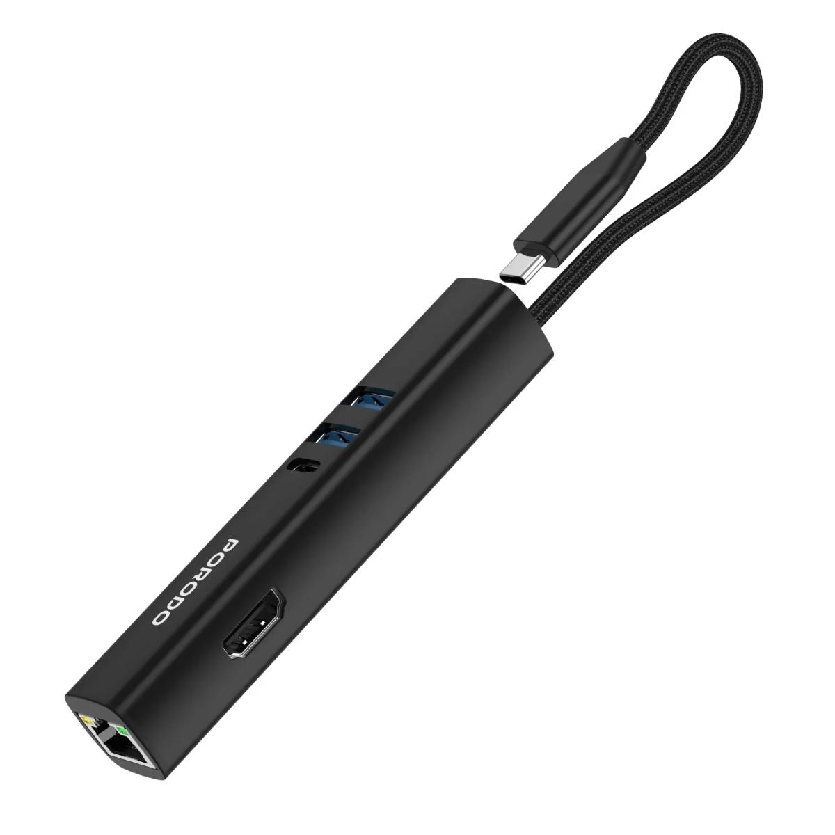 Porodo 8-in-1 Multi-Port USB-C Hub