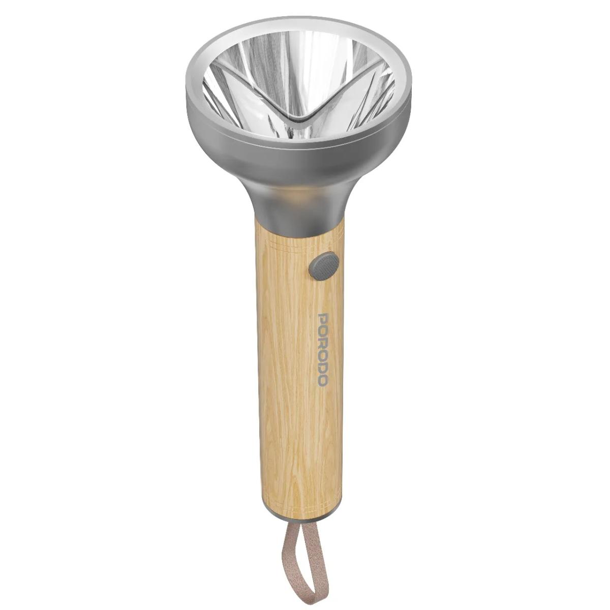 Porodo Lifestyle Birch 190 Wooden LED Flashlight