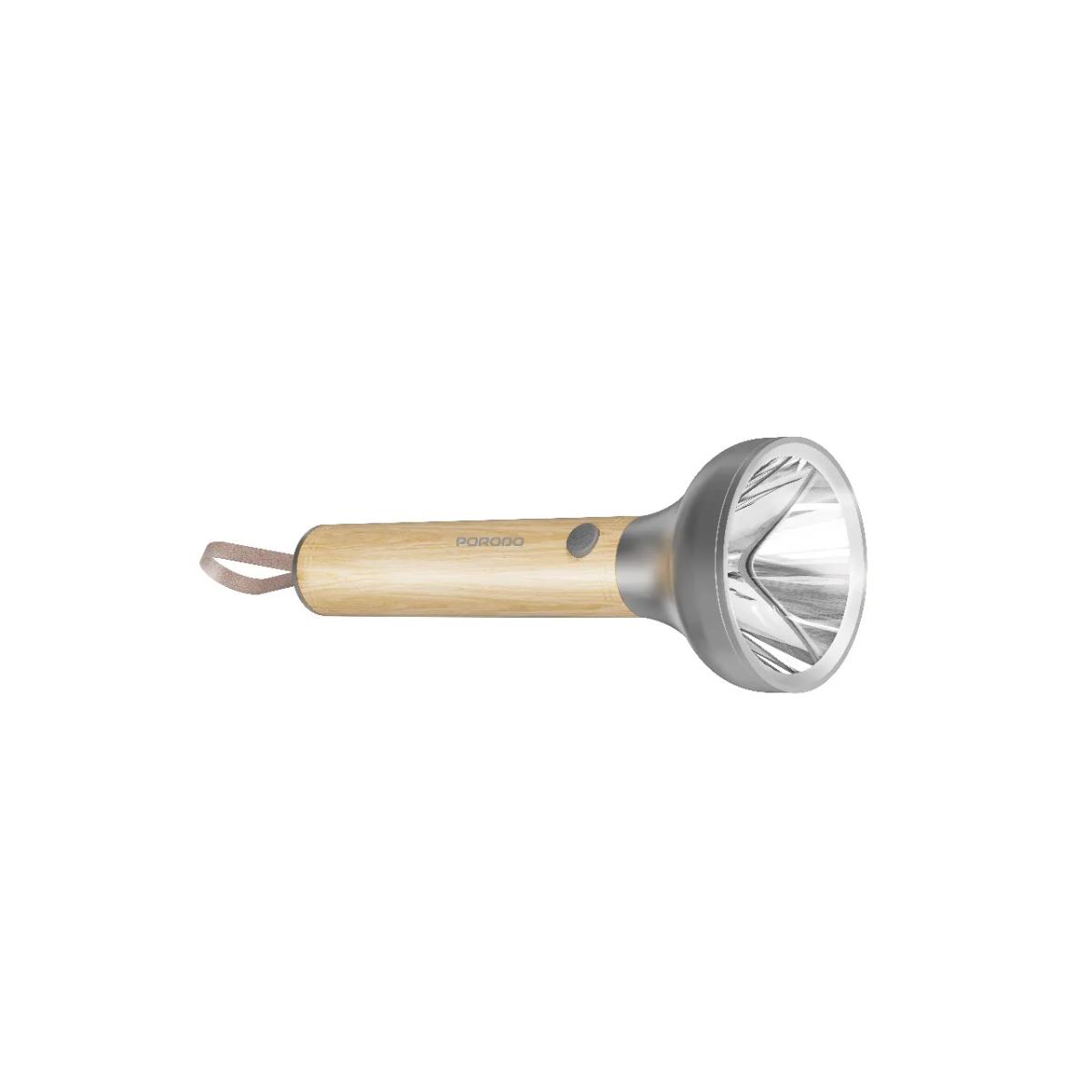 Porodo Lifestyle Birch 300 Wooden LED Flashlight