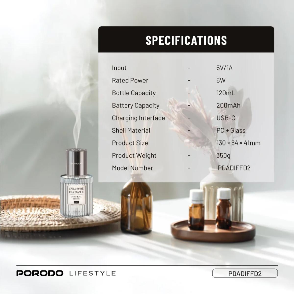 Porodo Lifestyle Grasse Smart Aroma Diffuser