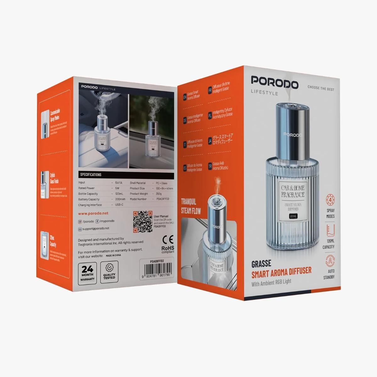 Porodo Lifestyle Grasse Smart Aroma Diffuser