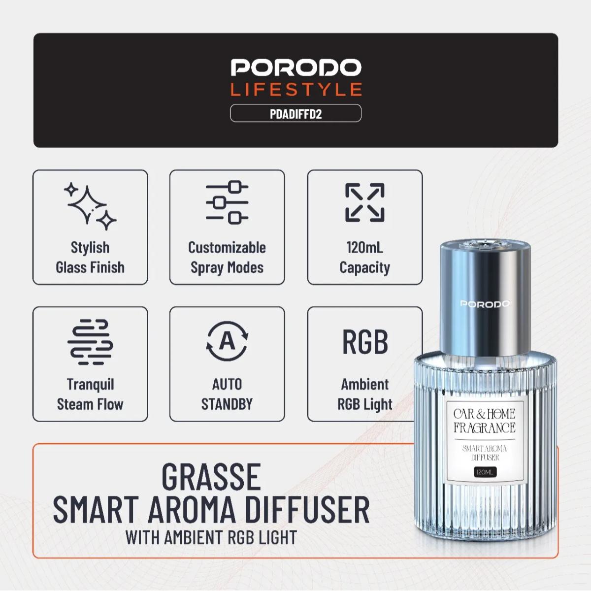 Porodo Lifestyle Grasse Smart Aroma Diffuser