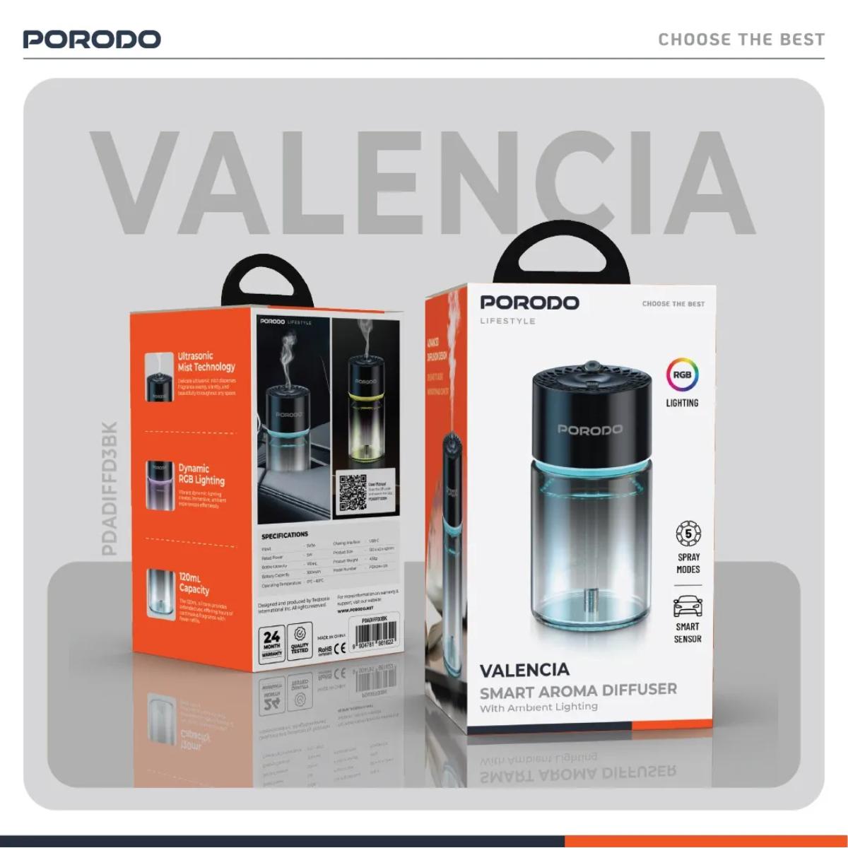 Porodo Lifestyle Valencia Smart Aroma Diffuser