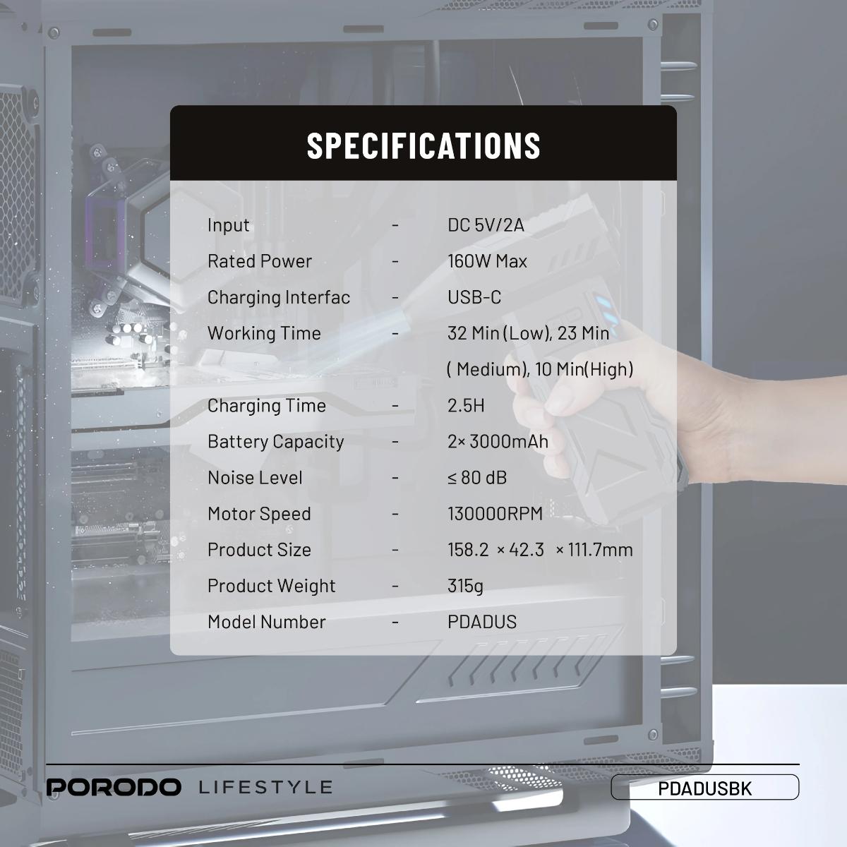 Porodo  Turboblast Portable Air Blower