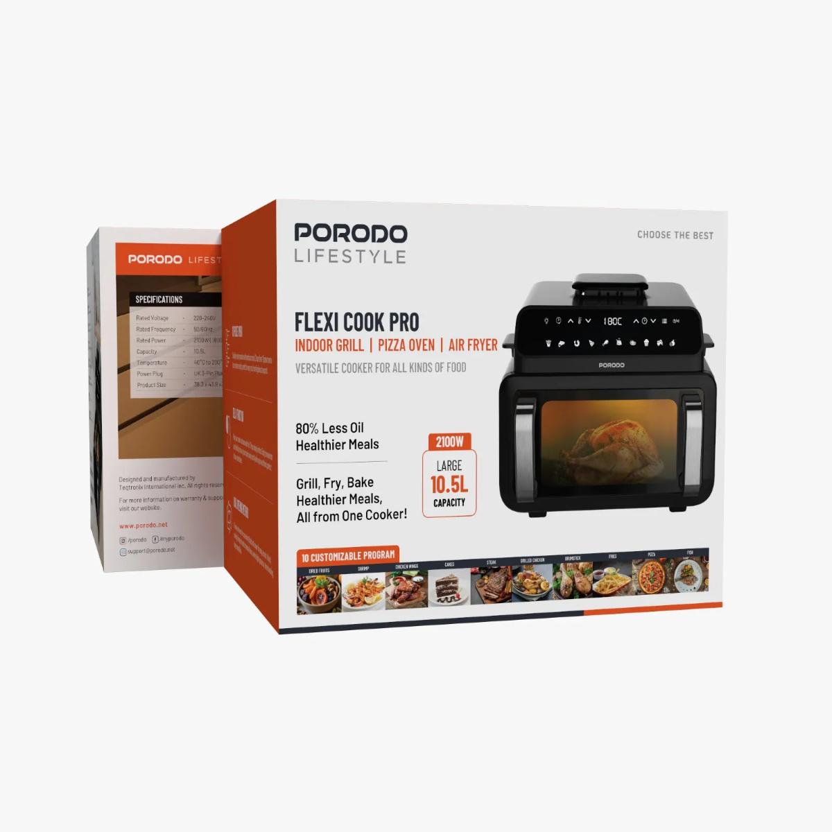 Porodo Flexi Cook Pro 10.5L Multi-Cooker & Air Fryer