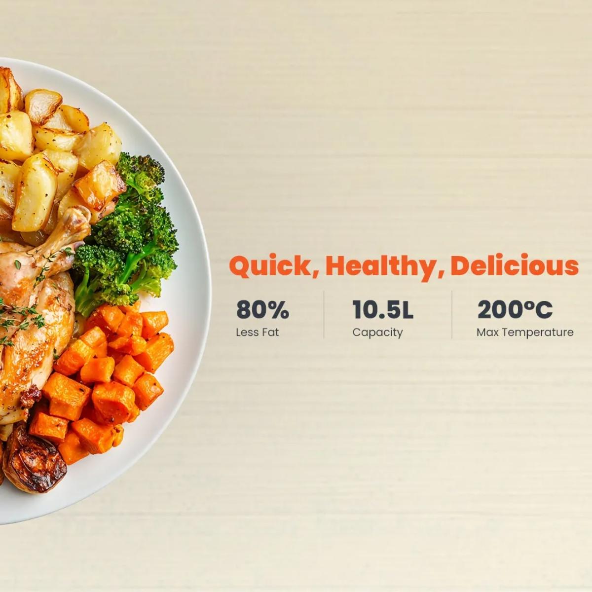 Porodo Flexi Cook Pro 10.5L Multi-Cooker & Air Fryer
