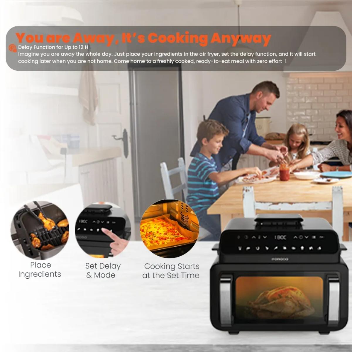 Porodo Flexi Cook Pro 10.5L Multi-Cooker & Air Fryer