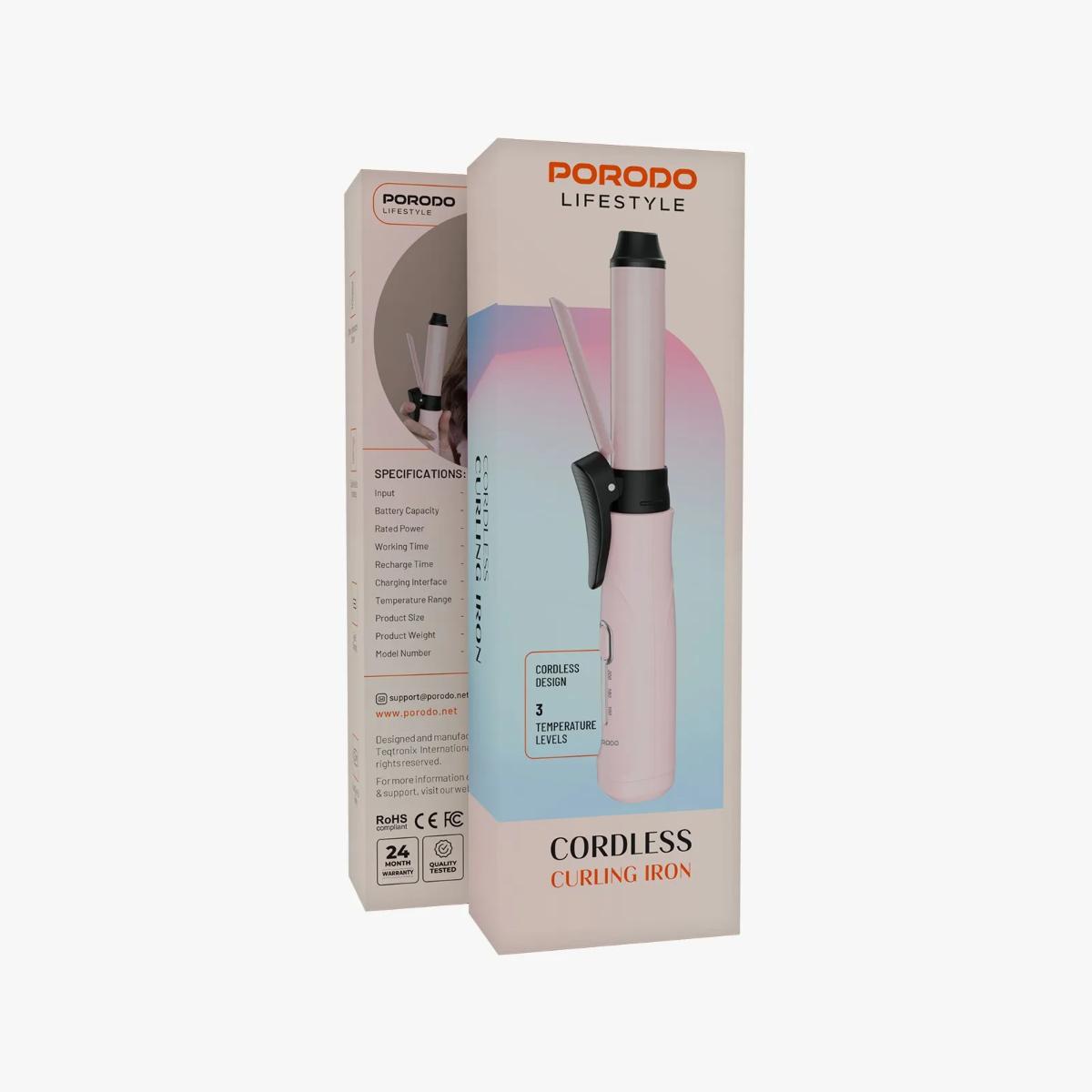 Porodo Lifestyle Cordless Curling Iron