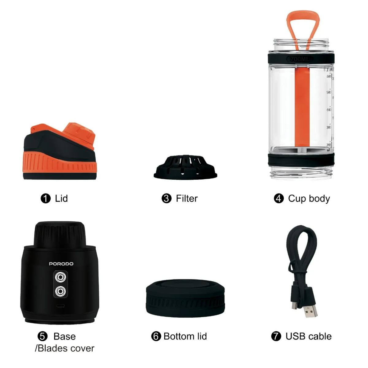 Porodo Lifestyle Nutrimix Dual-Spin Blender