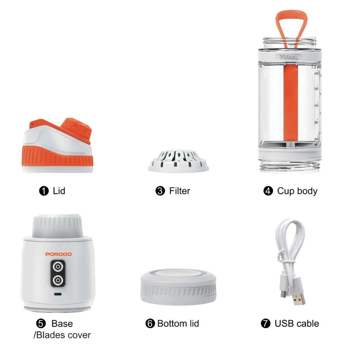 Porodo Lifestyle Nutrimix Dual-Spin Blender