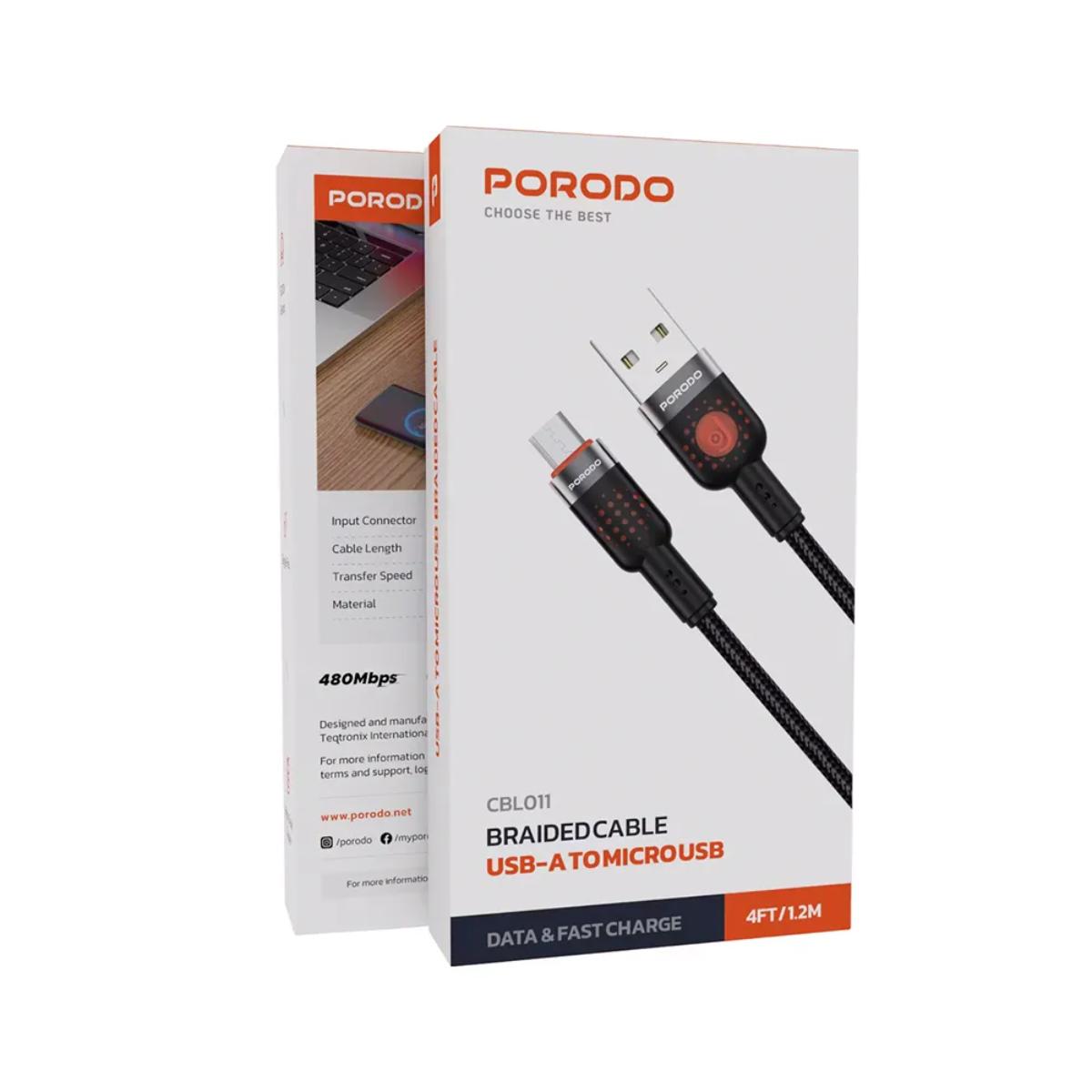 Porodo Braided Cable USB-A to Micro
