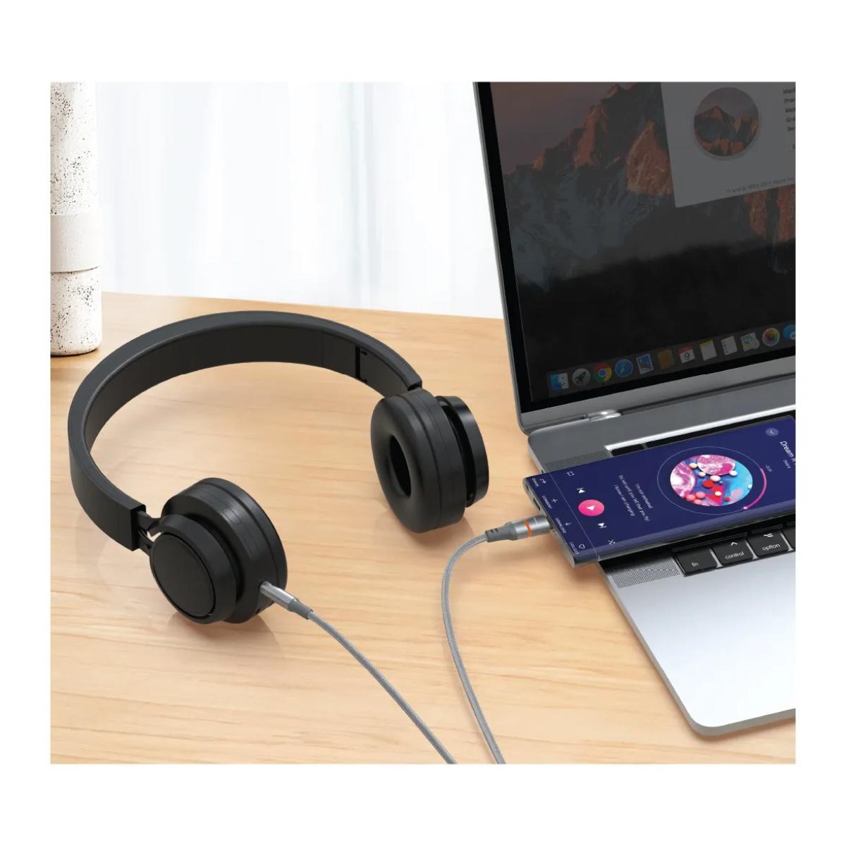 Porodo AUX To Type-C  LED Light Cable