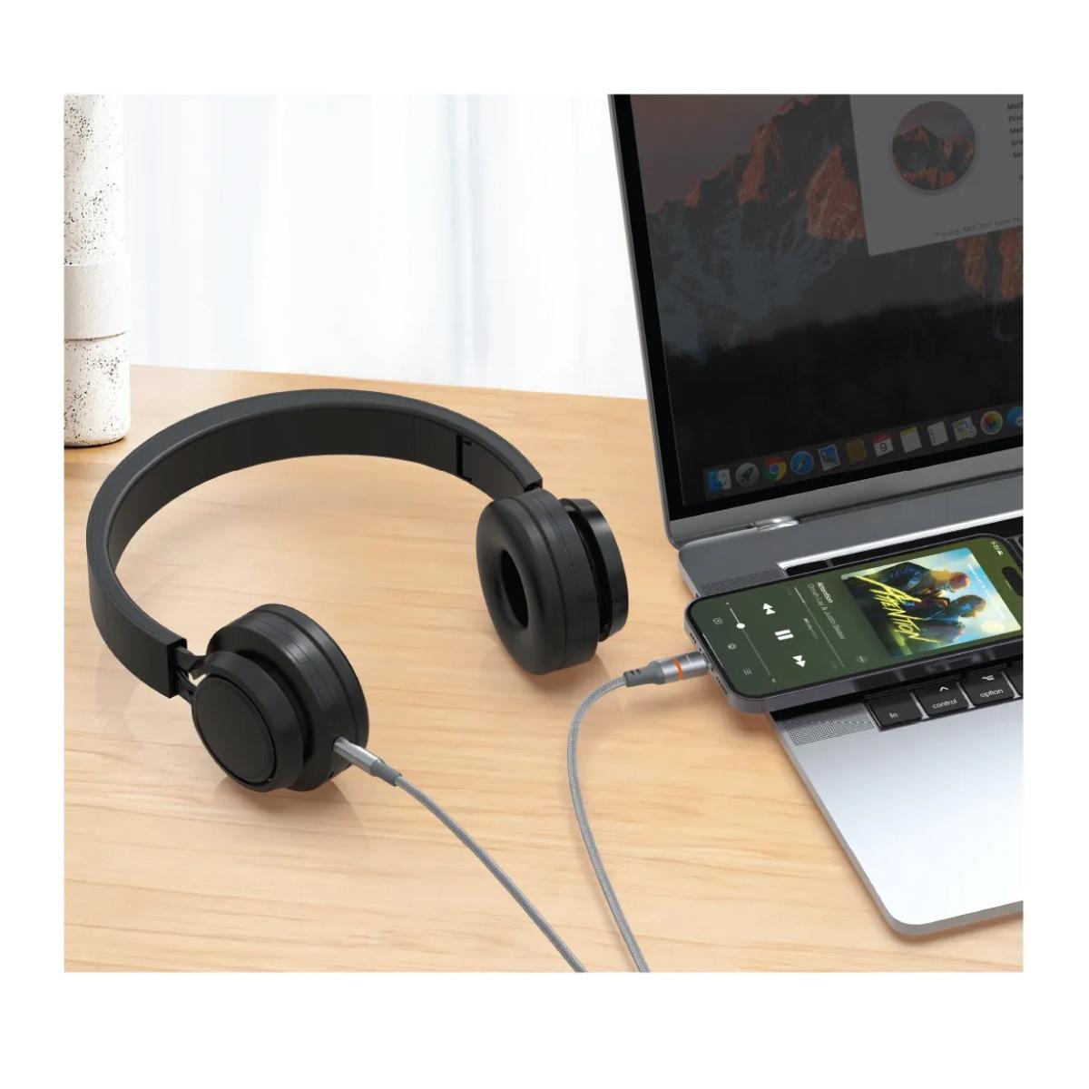 Porodo AUX to Lightning LED Light Cable