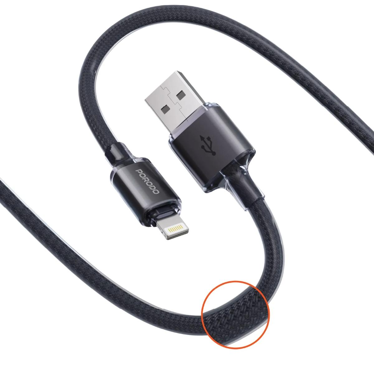 Porodo USB-A To Lightning Braided Cable