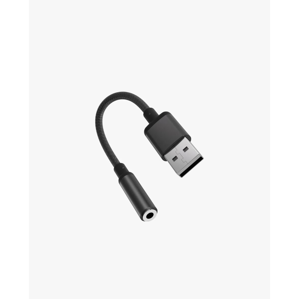 Porodo Braided USB-A to 3.5mm Aux Adapter