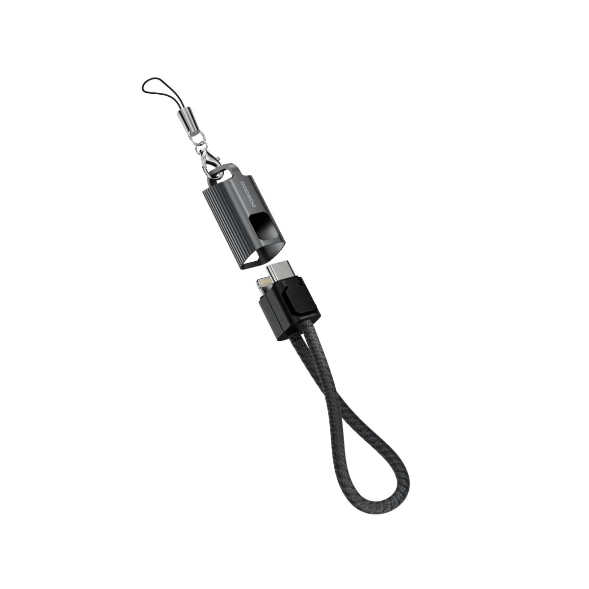 Porodo Chargeloop 30W Keychain USB-C to Lightning Cable