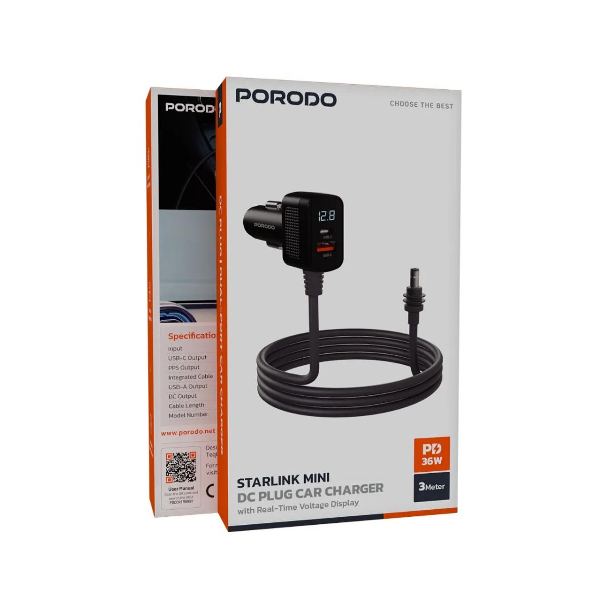 Porodo Starlink Mini DC Plug Car Charger