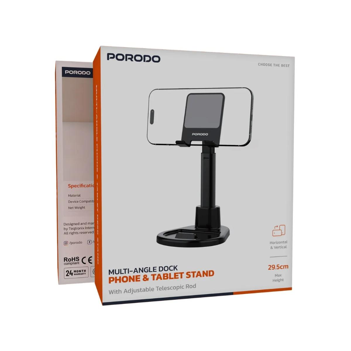 Porodo Multi-Angle Dock Phone & Tablet Stand