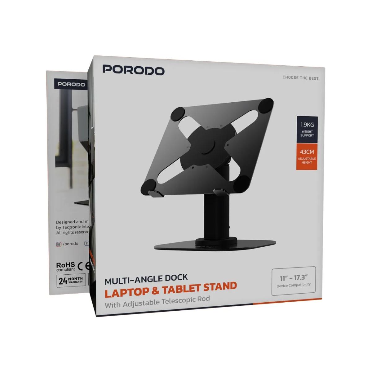 Porodo Multi-Angle Dock Laptop & Tablet Stand